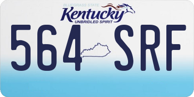 KY license plate 564SRF