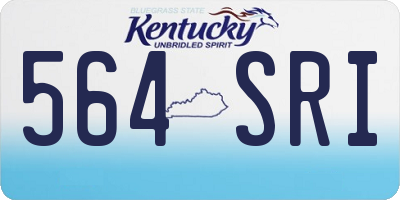 KY license plate 564SRI