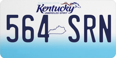 KY license plate 564SRN