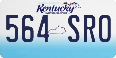 KY license plate 564SRO