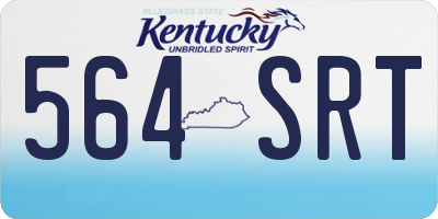KY license plate 564SRT