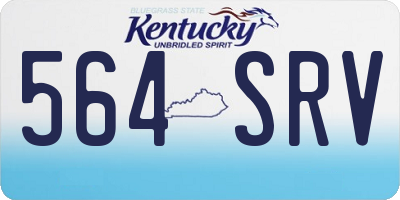 KY license plate 564SRV