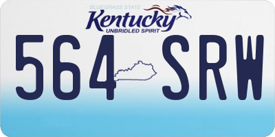 KY license plate 564SRW