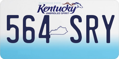 KY license plate 564SRY