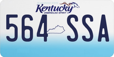 KY license plate 564SSA