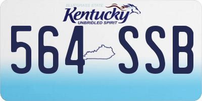 KY license plate 564SSB