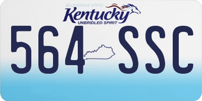 KY license plate 564SSC