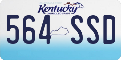 KY license plate 564SSD
