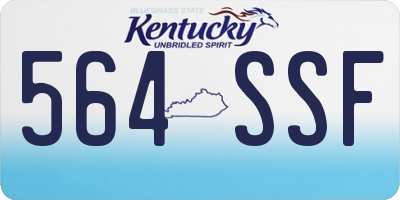 KY license plate 564SSF