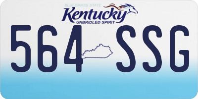 KY license plate 564SSG