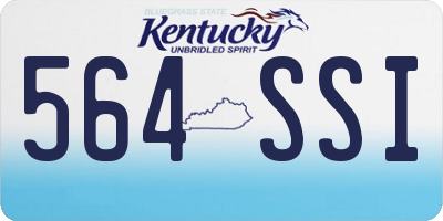 KY license plate 564SSI