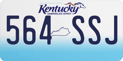KY license plate 564SSJ