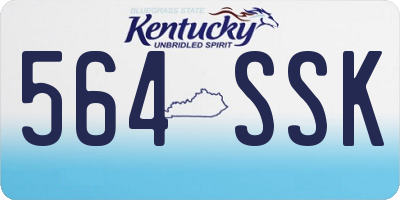 KY license plate 564SSK