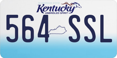 KY license plate 564SSL