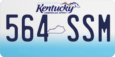 KY license plate 564SSM