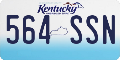 KY license plate 564SSN