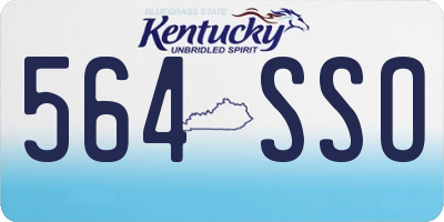 KY license plate 564SSO