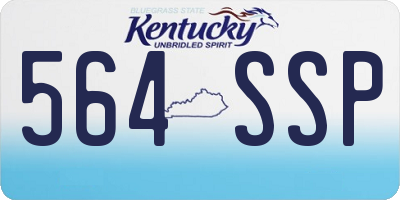 KY license plate 564SSP