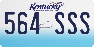 KY license plate 564SSS