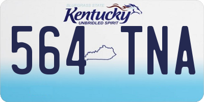 KY license plate 564TNA
