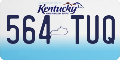 KY license plate 564TUQ