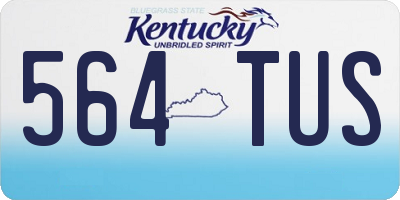 KY license plate 564TUS
