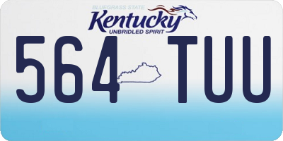 KY license plate 564TUU