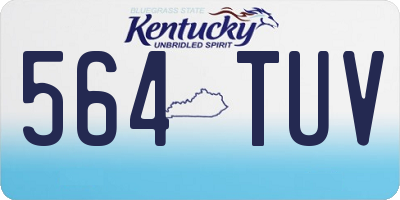 KY license plate 564TUV