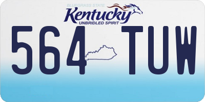 KY license plate 564TUW