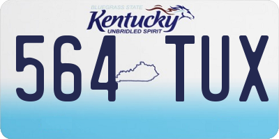 KY license plate 564TUX