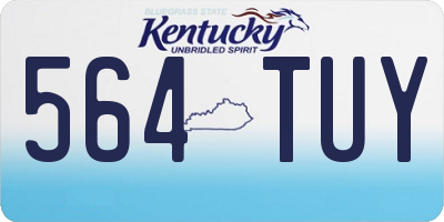 KY license plate 564TUY