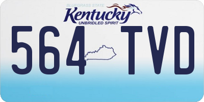 KY license plate 564TVD