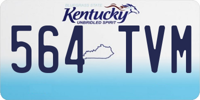 KY license plate 564TVM