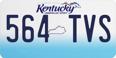 KY license plate 564TVS