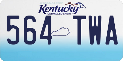 KY license plate 564TWA