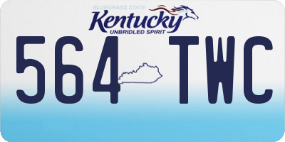 KY license plate 564TWC