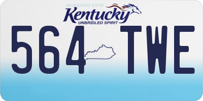 KY license plate 564TWE