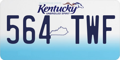 KY license plate 564TWF