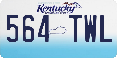 KY license plate 564TWL