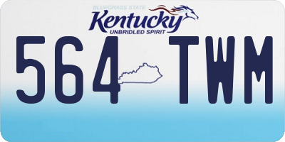 KY license plate 564TWM