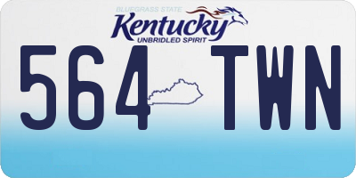 KY license plate 564TWN