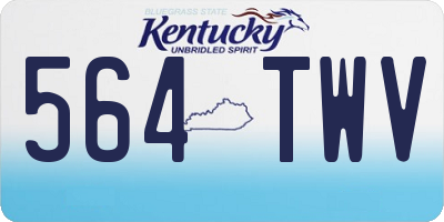 KY license plate 564TWV