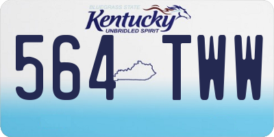 KY license plate 564TWW
