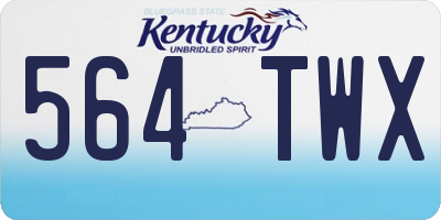 KY license plate 564TWX