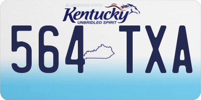 KY license plate 564TXA