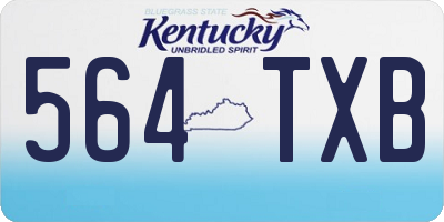 KY license plate 564TXB
