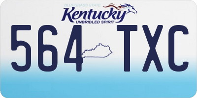 KY license plate 564TXC