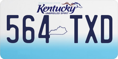 KY license plate 564TXD