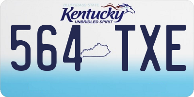 KY license plate 564TXE