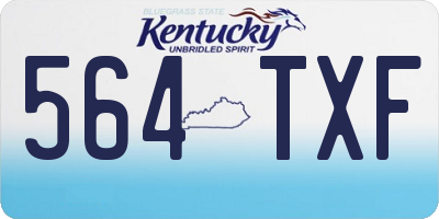 KY license plate 564TXF